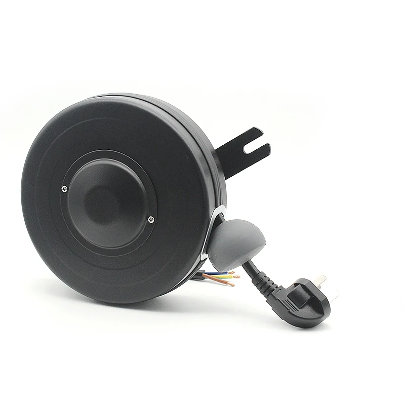Mella  2/3G 1.0mm2 10A auto rewind retractable spring loaded electric extension power cord cable reel