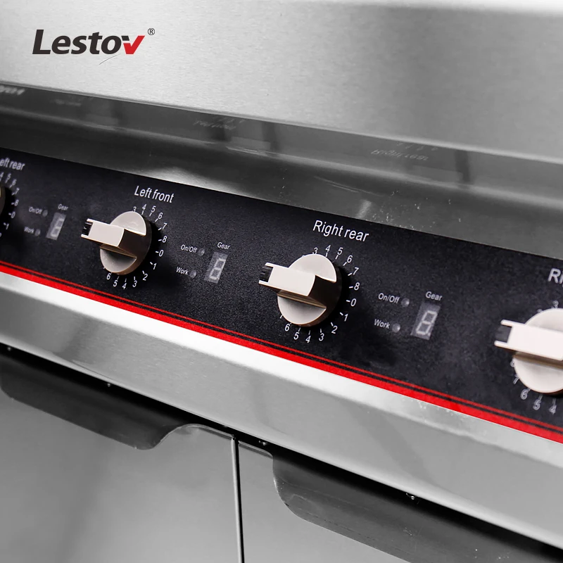 Free standing Ceramic Glass 6 burners commercial induction hob ranges (3500w/ burner)