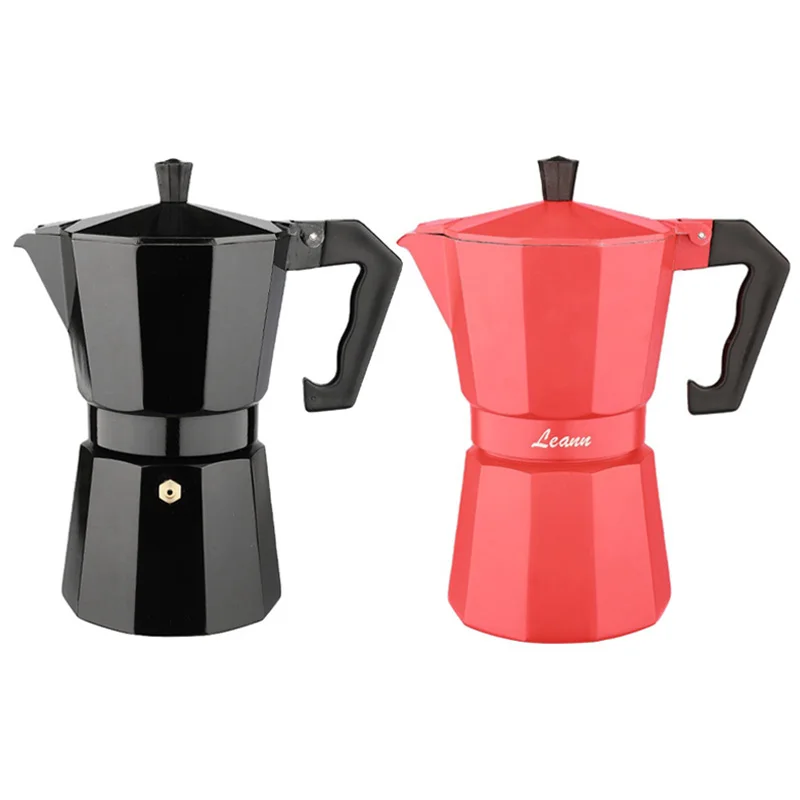 Custom Logo Heat-resistant Stainless Steel Vacuum Moka Coffee Pot