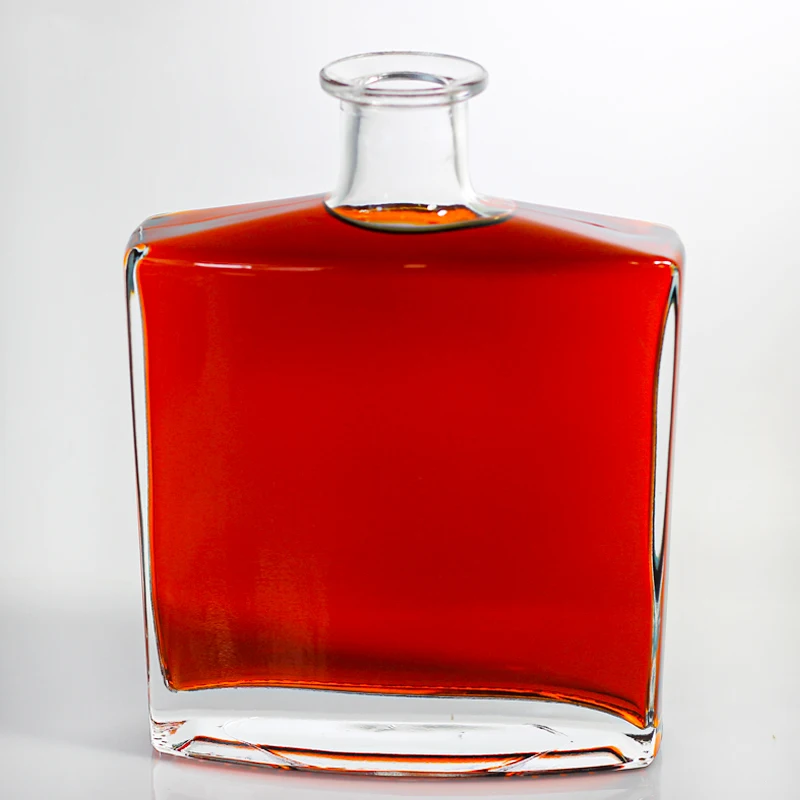 Empty Spirits Glass Whiskey Bottle 700ml 750ml Square Tequila Bottle Whiskey Bottle Vodka Gin With Cork