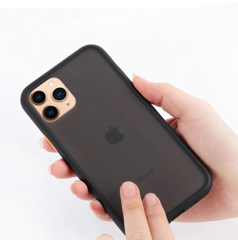 Акриловый чехол для телефона с точным расположением отверстий, жесткий тонкий матовый чехол для телефона с матовыми кнопками разных цветов