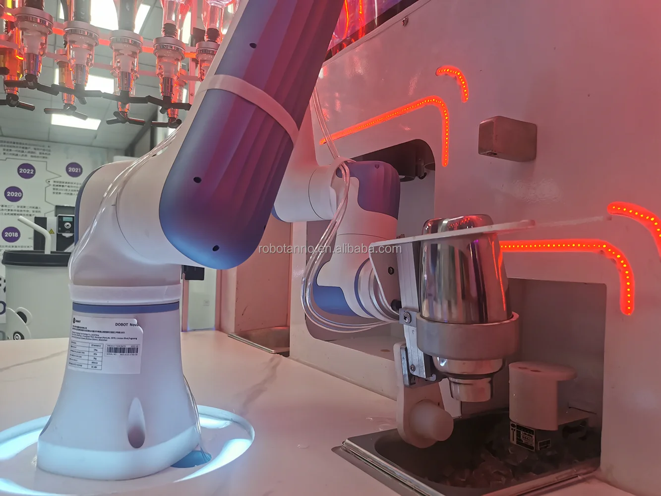 32 total bottles robot bartender vending machine with ice and soda dispenser machine