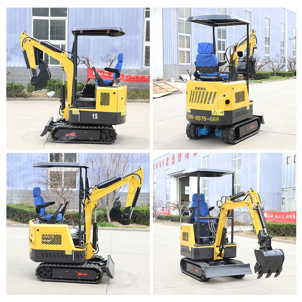 HW-15 Cheap bagger New mini excavator prices 1500kg 1 ton excavators small digger with CE EPA for sale