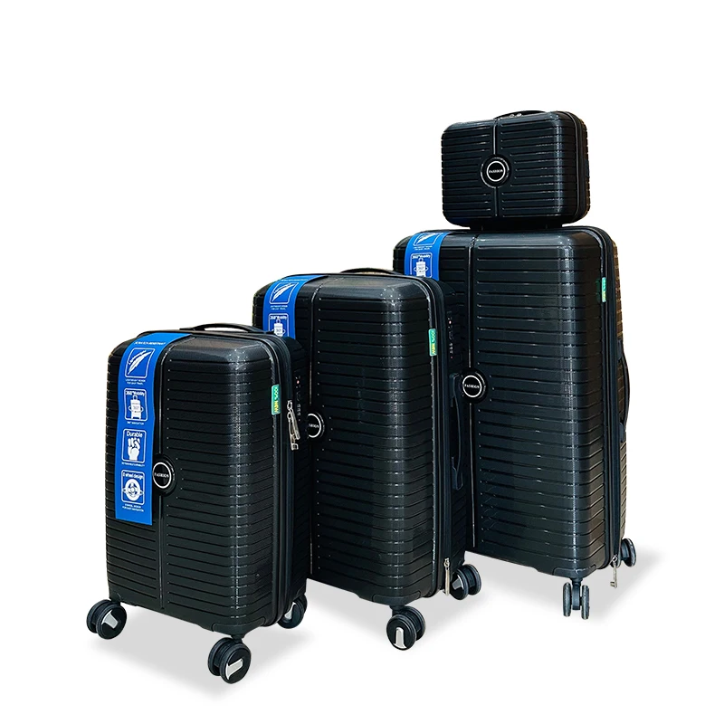 Marksman Unisex High Quality Big Capacity Hot Sale Travel Luggage Suitcase Metallic Carry-on PP Luggage Sets Spinner Long