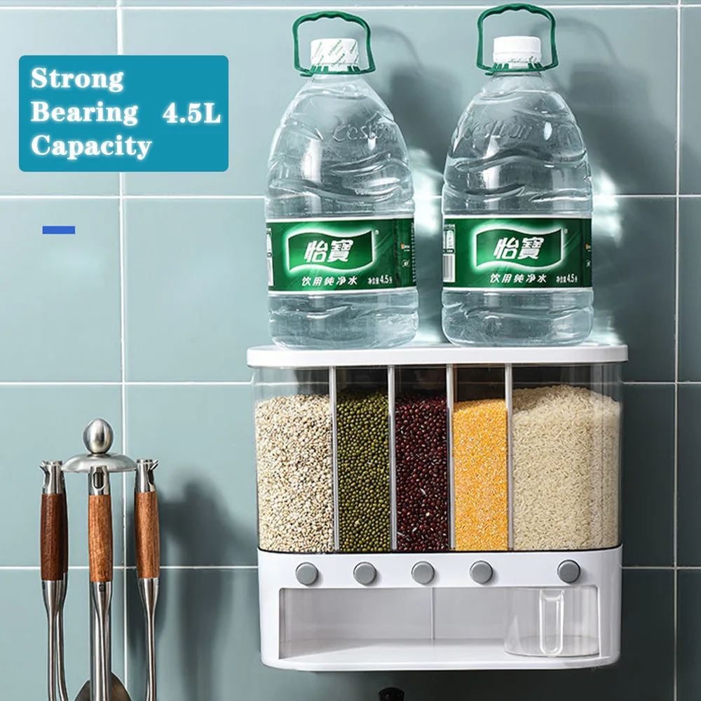 Food Storage Box 2021 top Plastic cereal Dispenser Storage Box Kitchen Food Grain Rice Container