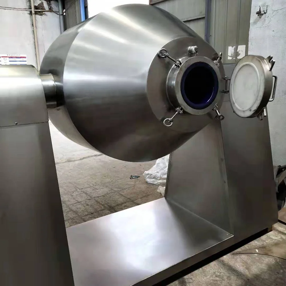 SZG food drying double cone paddle mixing rotary drum vacuum chamber tumble dryer mixer