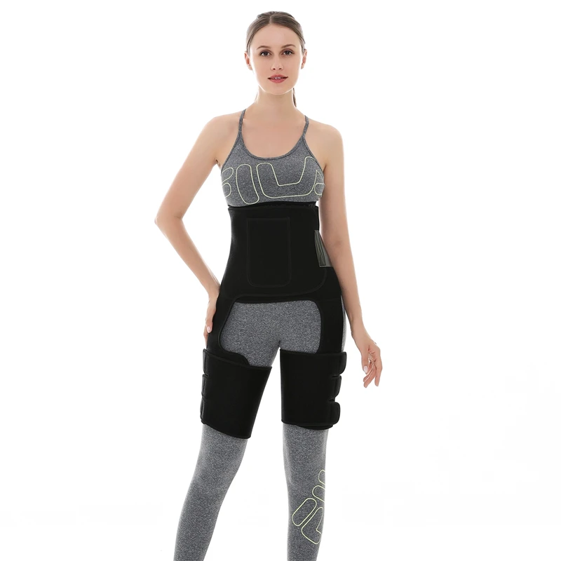 3 in 1 Neoprene Belly Belt Thigh Trimmer Leg Shapers Body Shape Waist Trainer Butt Lifter Shapewear Women Weight Loss