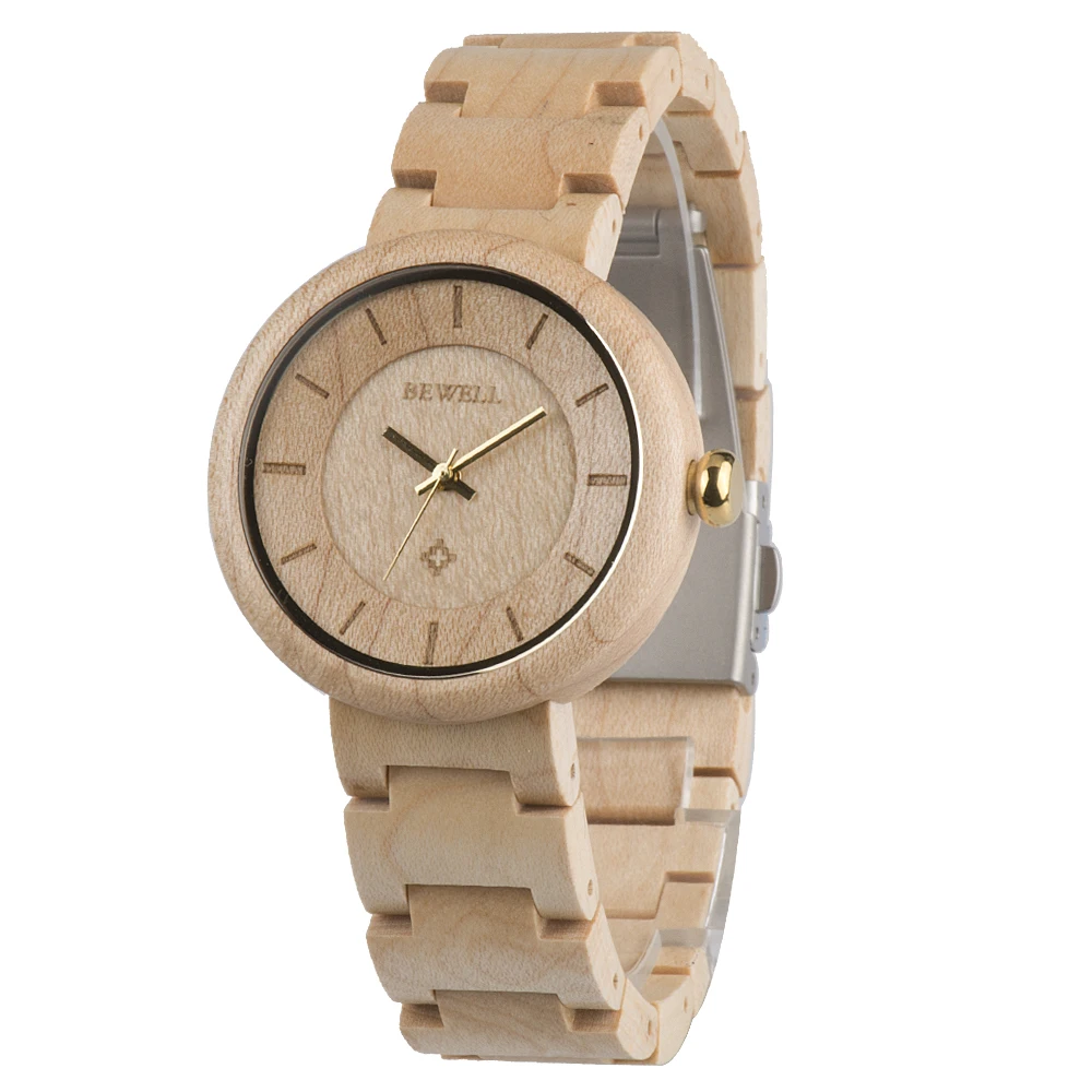 Minimalist Style Wholesale Price Japanese Movement Brand BEWELL Wood Watch For Men Women