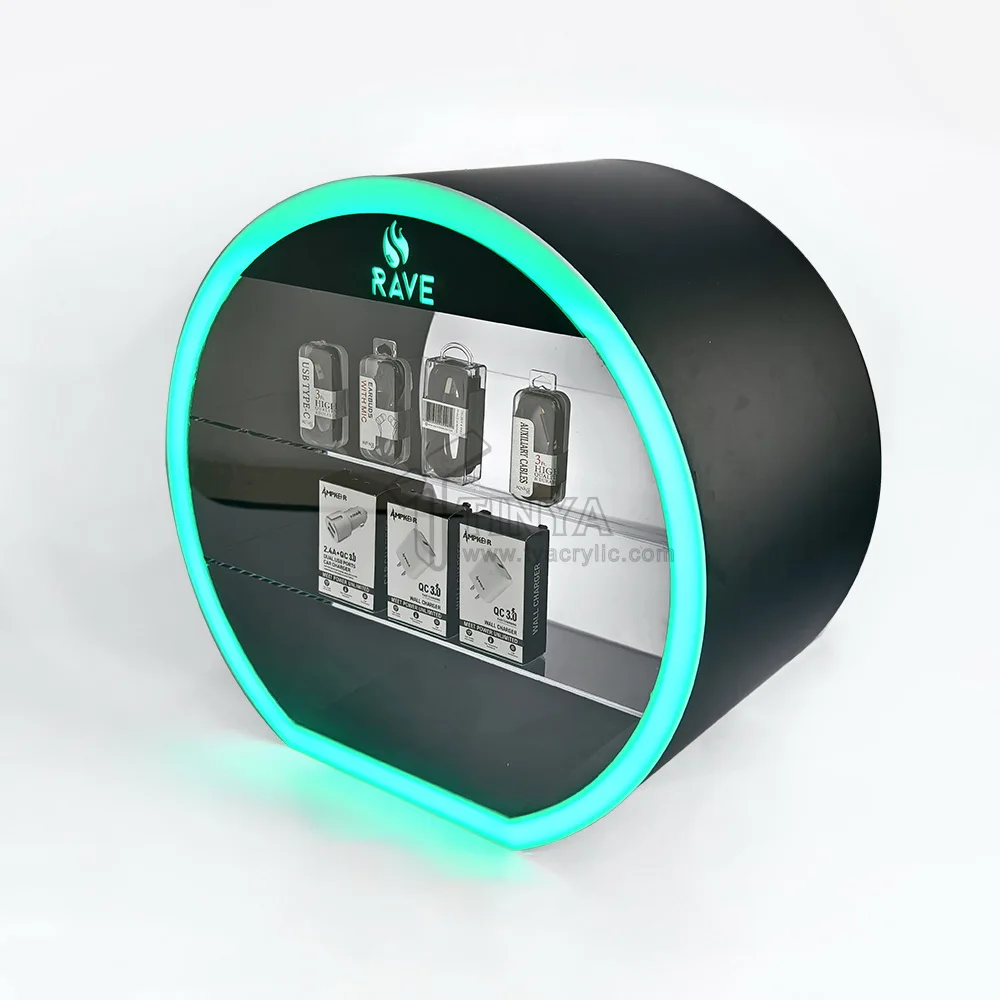 Black Myth Wukong Customize Acrylic Counter Top Cigarette Display Stand for Smoking Shop With Led Lights
