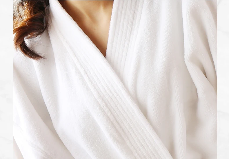  Оптовая торговля роскошный спа-отель белый bathrobe100 % хлопковые спа поставки 5 звездочный отель принадлежности