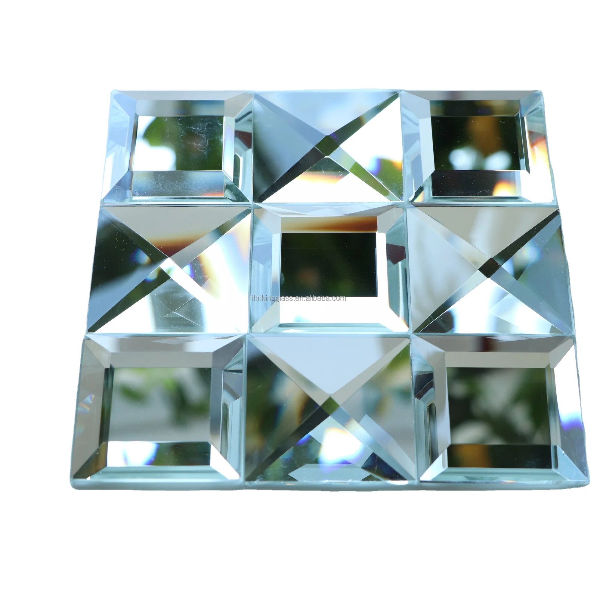 Good looking and high quality decorative wall mirror mirror tile diamond mosaic 3d for interior decor kitchen hotel home