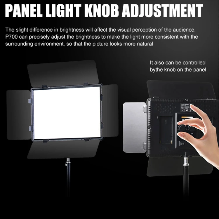 ZSYB Photographic Lighting Most Popular Rechargeable P700 35watt Professional Photography Led Panel Video Light For Camera