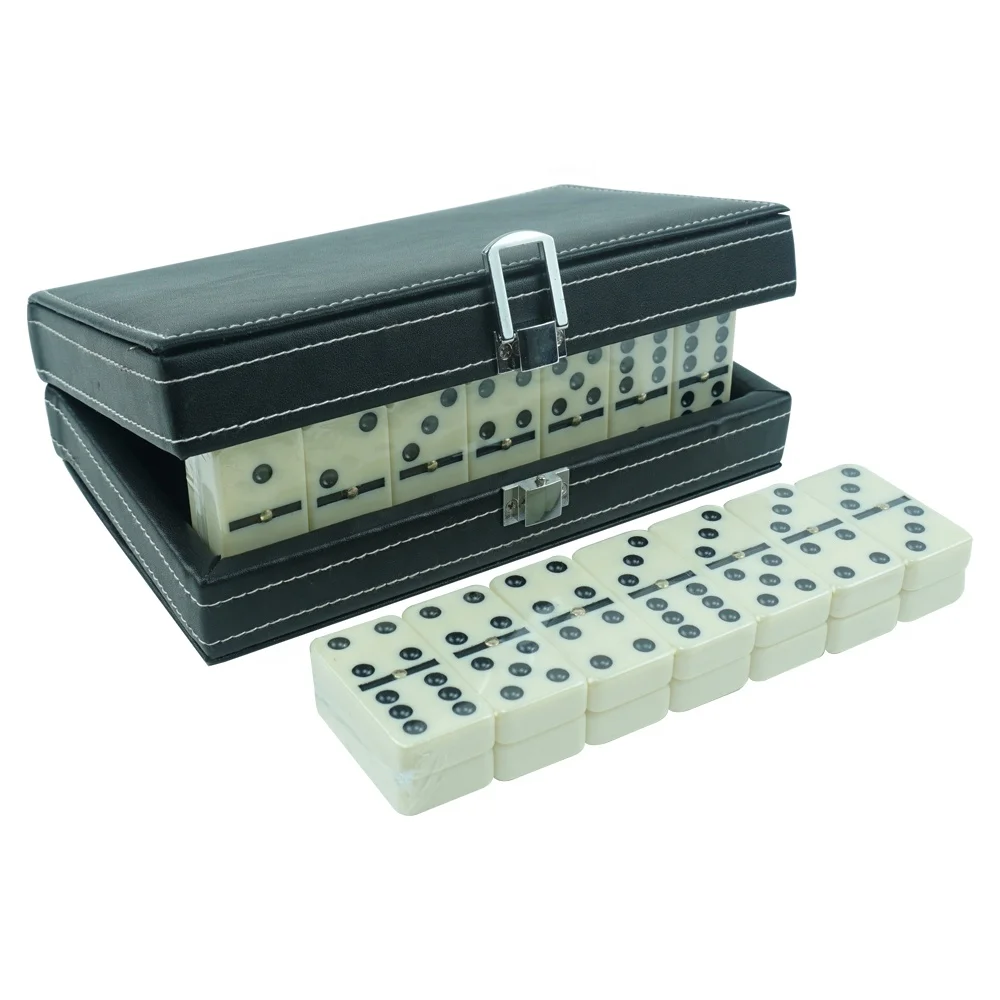 Factory Hot Sell Customized 5211 Domino Toy with Luxury Premium Pu Leather case Box Manufactures Supply