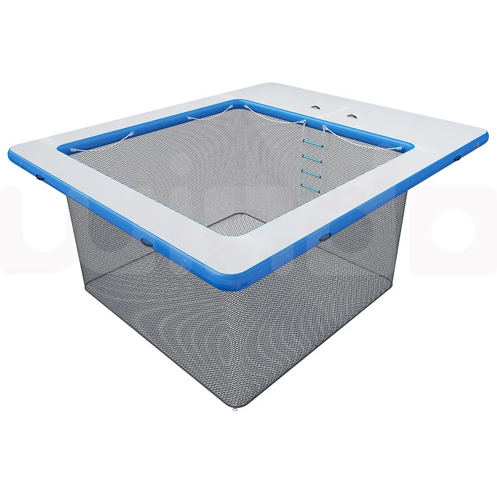 Popular Inflatable Diving Platform Sea Swimming Pool Portable Floating Water Platform Sea Pool with Mesh for Yacht