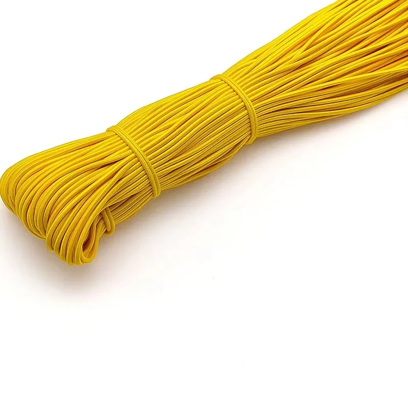 6mm Shock Cord Reflective Elastic Shock Cord Imported Latex Cloth Accessories Elastic Rope Beaded Thread 1mm Color