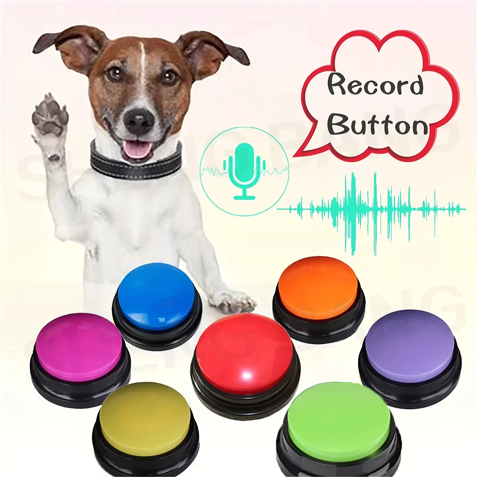 Dog Toy Recordable voice Buttons Communication Training Buzzers  Dog cat Training Buttons voice training recorder