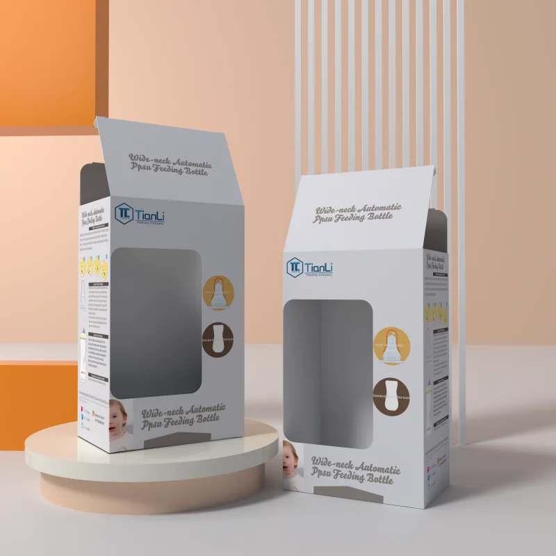 Hot Selling High-Quality Low-Priced Environmentally Friendly Paper Boxes Baby Bottles Cups Packaging Boxes With PVC Windows