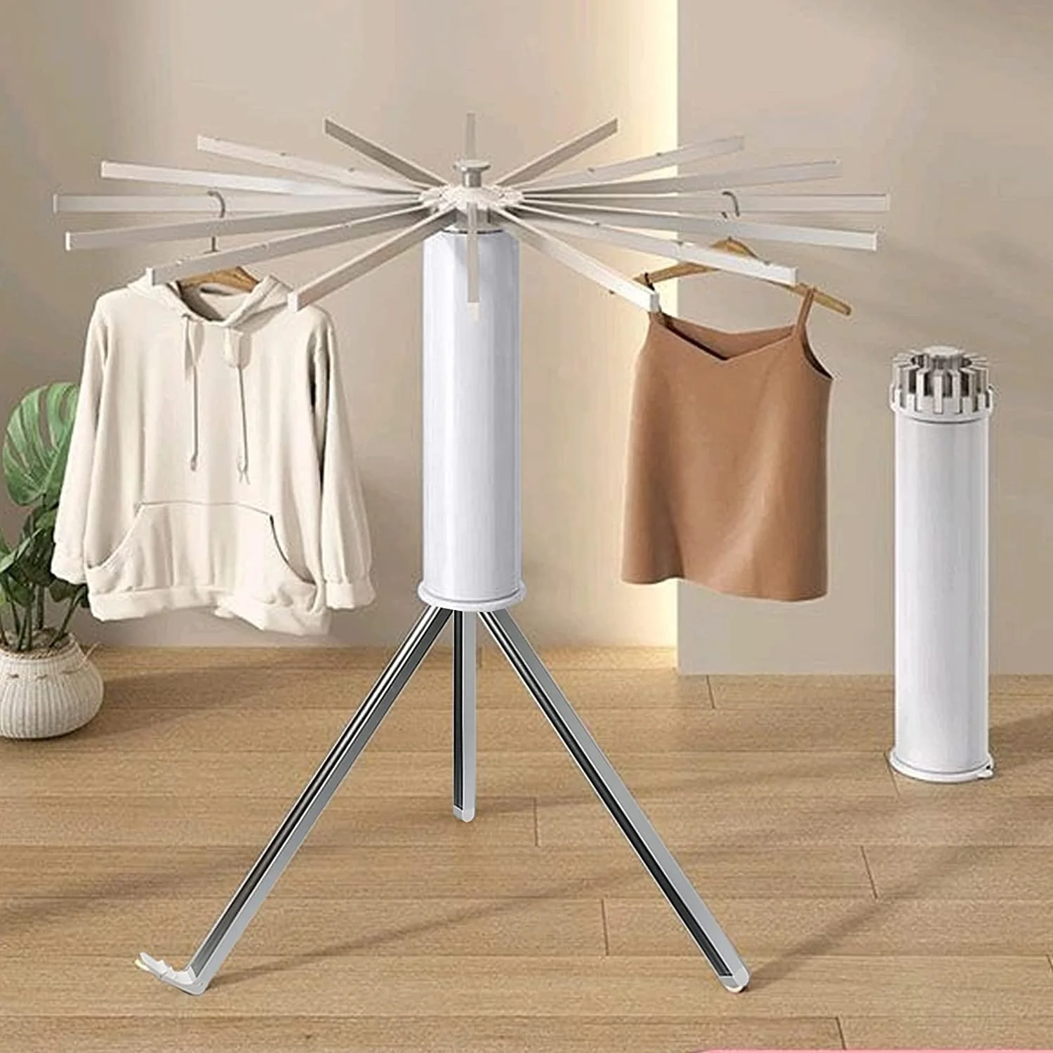 Aluminum Rods Large Indoor Clothes Drying Rack Foldable Cloth Drying Stand For Home Use