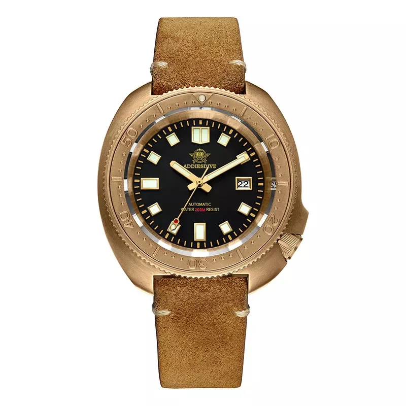 Bronze NH35 Case Diving 200 New Mechanical Brand Mens Wrist Watch Full Calendar Automatic Watches