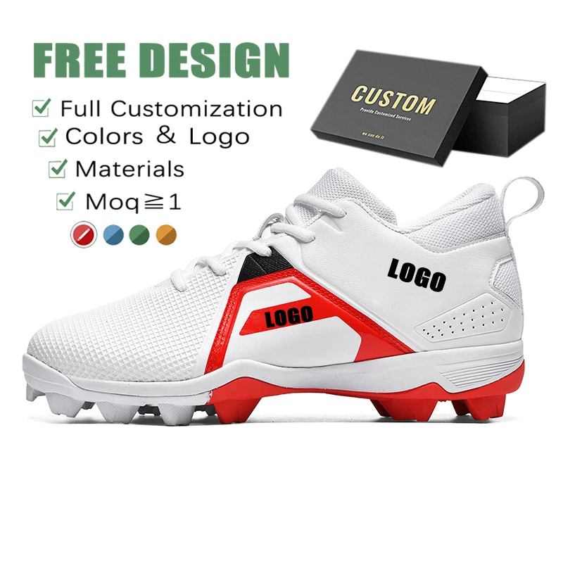 High Quality Factory Customized Mens Shoes Breathable Anti-slip Custom Logo Brand Shoes Softball Baseball Cleates Men