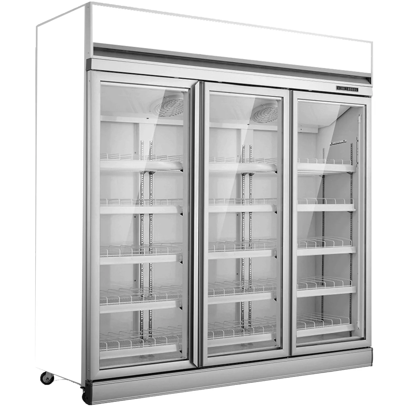 Upright Glass Door Chiller Beverage Showcase Cold Drink Upright Fridge