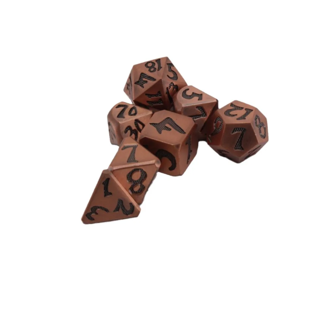 Chess Card Game Entertainment Board Game Dice Large Font Multi Sided Metal Novel Interesting Dice Set