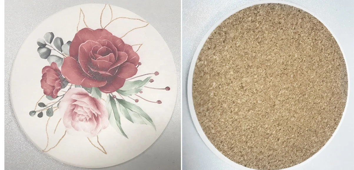 China factory 90mm hot sale round shape custom logo ceramic coaster