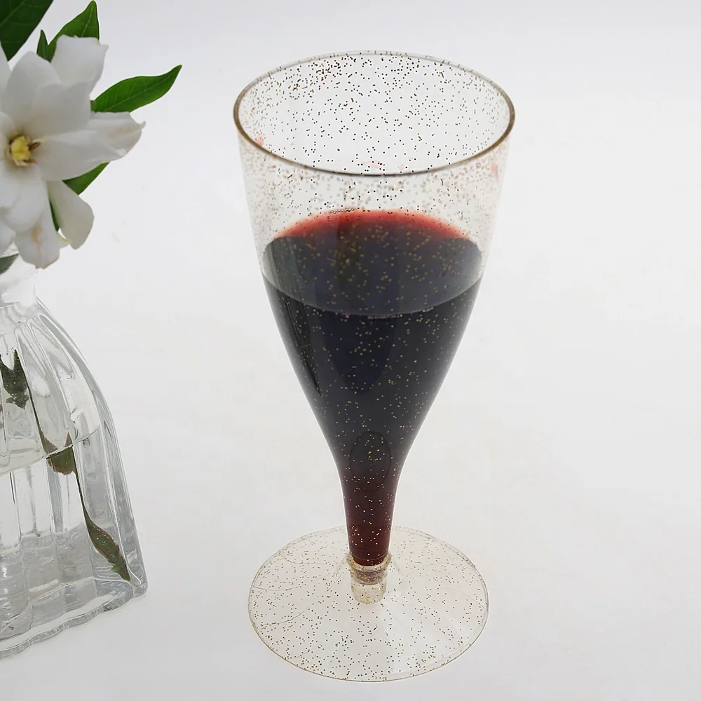 Best Sell Recyclable Gold Glitter Champagne Plastic Cup