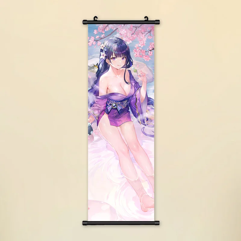 Genshin Scroll hanging picture Game character cartoon decoration animation poster animation wall scroll hanging picture