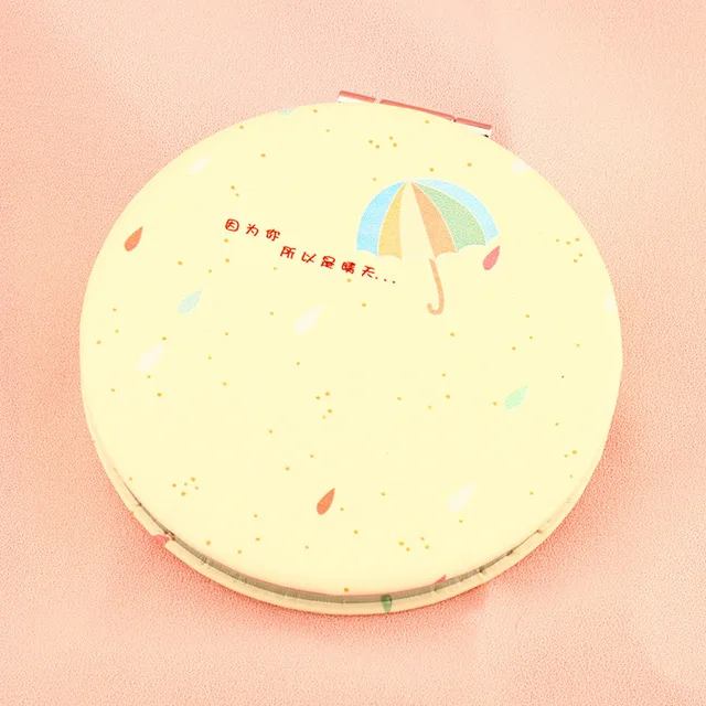 
2020 Wholesale New Design Leather Diy Pocket Mini Mirror Womens Kids Girls Make Up Mirror 