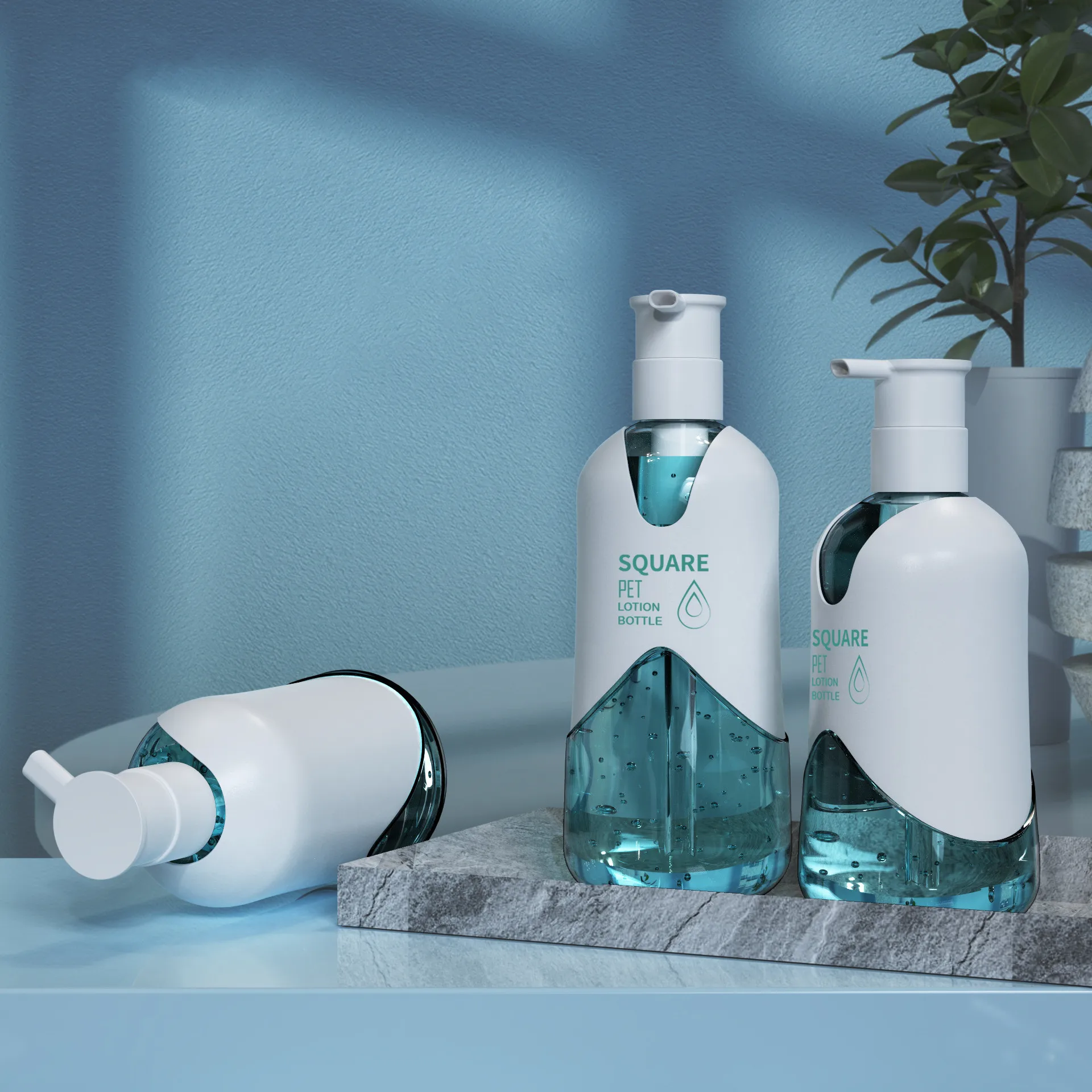 300ml 500ml pet bottle New Plastic Empty Lotion Latex Cosmetic Packaging Bottle for Skin Care