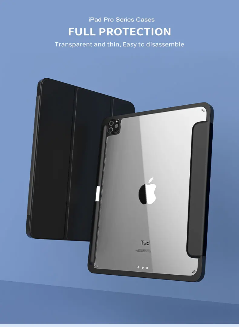 Smart Case For iPad Pro 11 2021 Tablet Case PC+TPU Cover For iPad Pro 3 11 Inch With Pencil Holder,Tablet Case for iPad pro 11