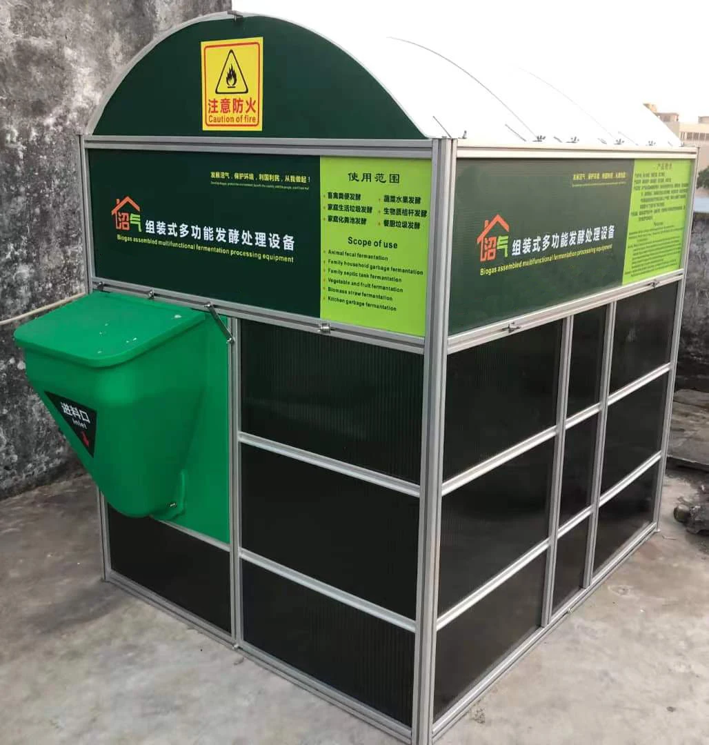 Wholesale Mini Biogas Digester 3.4m3 Assembly Portable Mini Home Biogas Digester Small Size Food Residue Biogas Digester