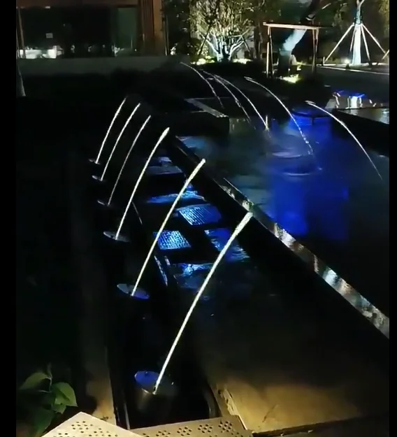Stainless Steel Leaping jumping jet fountain fountain with DMX Control jumping water jet