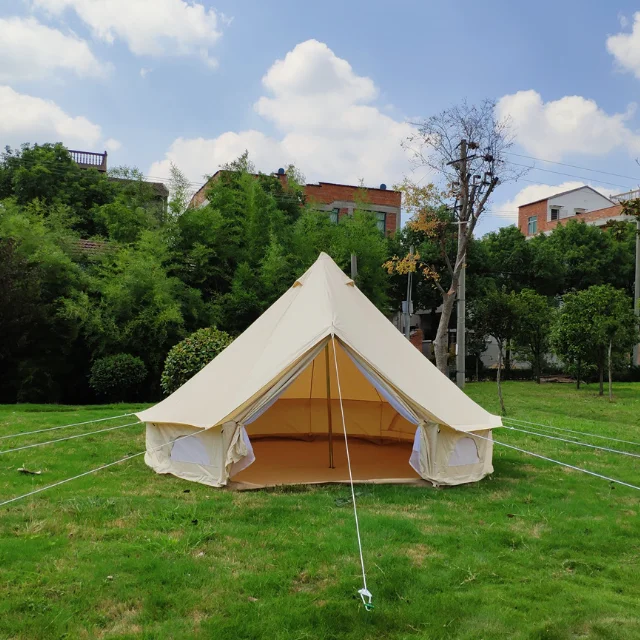 Waterproof Outdoor Cotton Canvas Glamping 6m Bell Tent