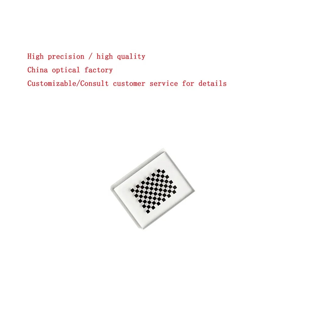 High resolution microscope check the deflection and curvature of the plate slide target CheckBoard test image