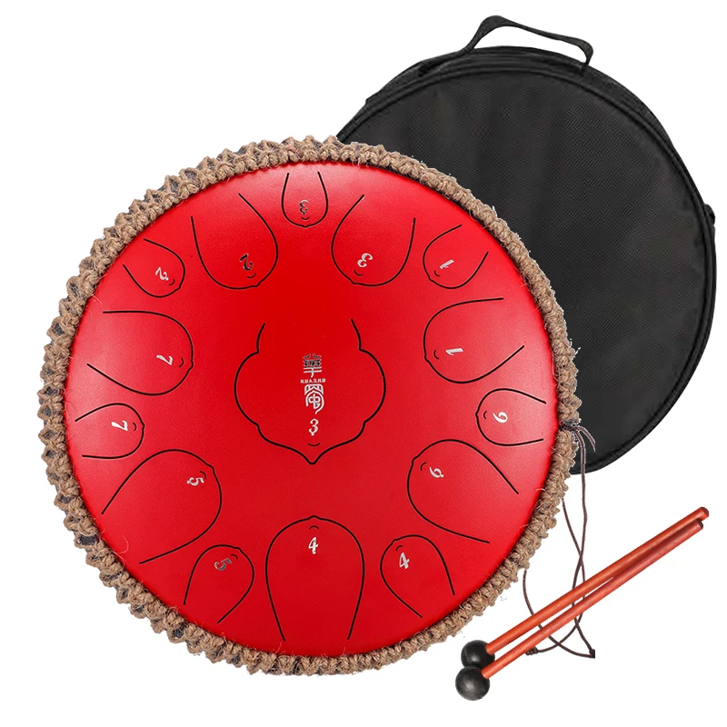 Hluru Carbon Steel Tongue Drum Professional Musical Instruments Sale 6-inch 11 Notes Handpan Percussion Drum Kits THY11