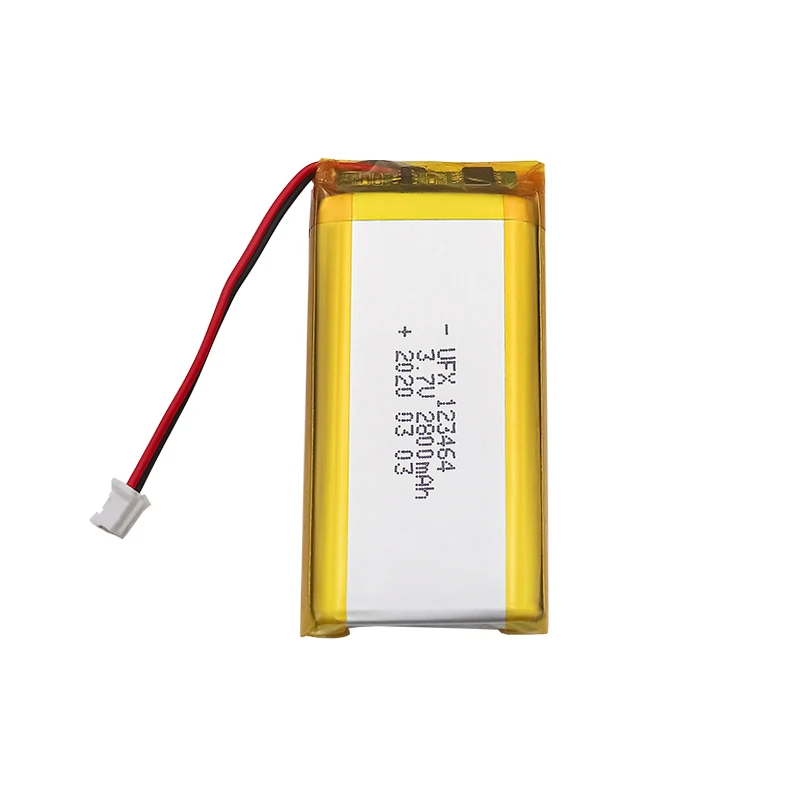 China Lithium Polymer Battery Manufacturer Customized UFX 123464 2800mAh 3.7V High Capacity Lipo Battery