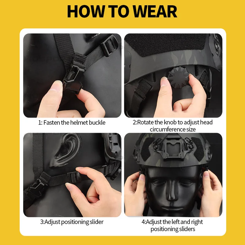 SABADO Custom Wholesale Protective Security Helmet High Cut High Strength Tactical Safety Tactical Helmet