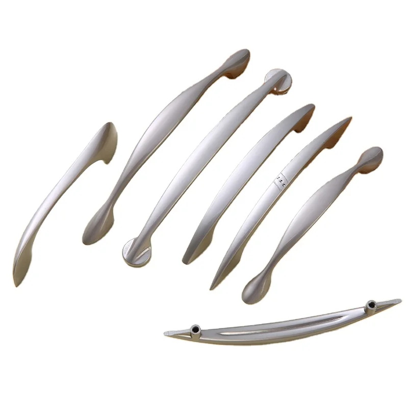 Modern simple sand nickel brushed nickel door handle small drawer handle zinc alloy solid thickened door handle