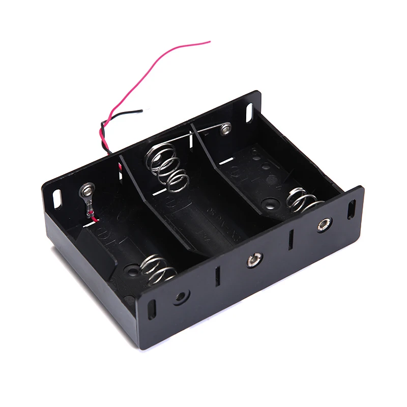 High Quality 3*D Abs Eo-Friendly Material 4.5V Um1*3 Battery Cell Holder Box Storage Bracket With Wire Leads