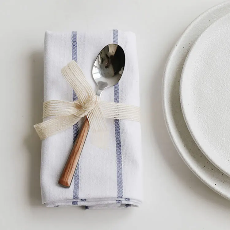 sublimation wholesale embroidered logo absorbent Linen 100% cotton tea kitchen towels