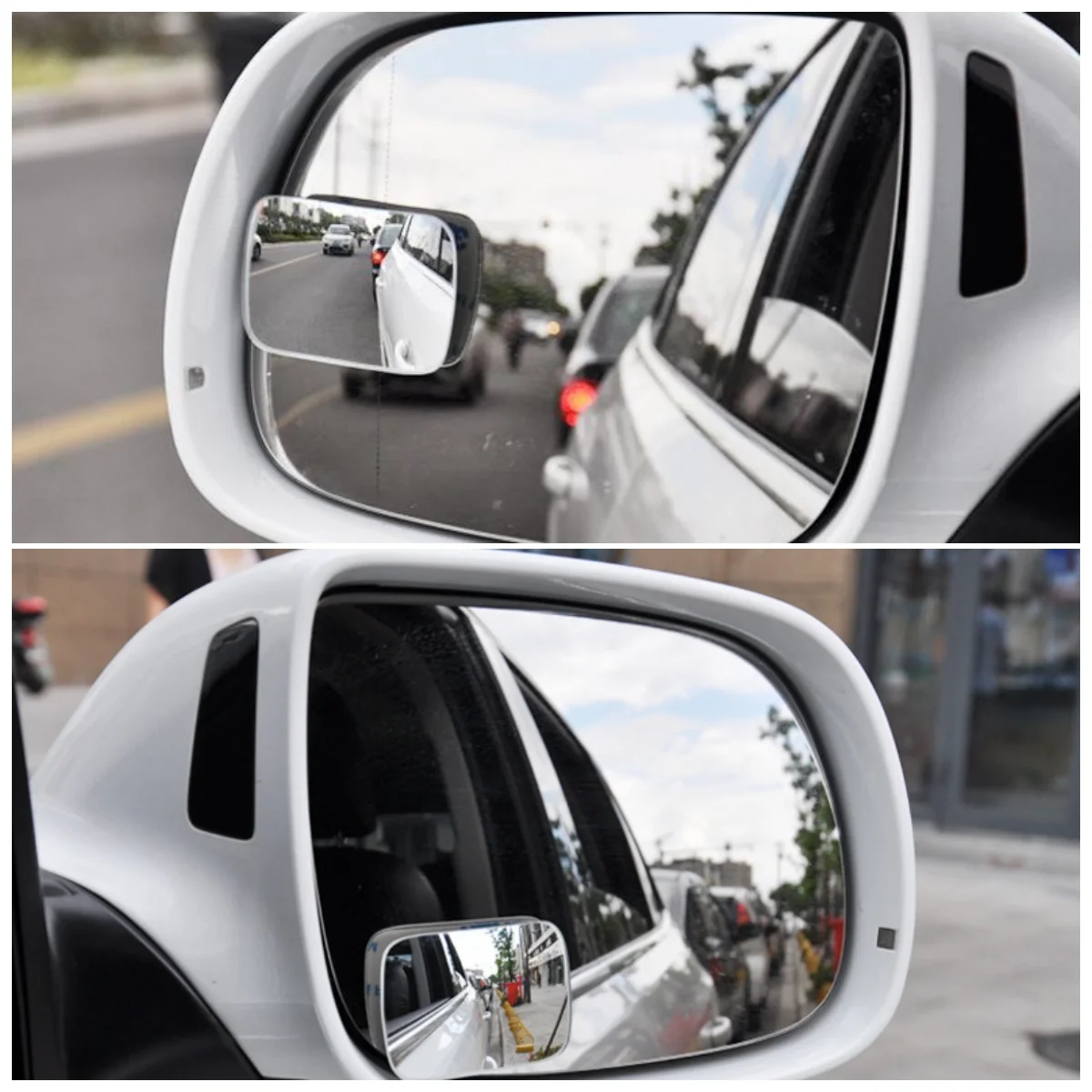 Frameless Rearview Mirror Wide Angle Blind Spot Mirror Adjustable Rearview Convex Mirrors