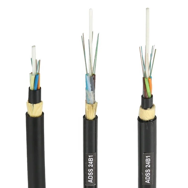 ADSS 12 core ADSS 80m 100m 120m 200m span all dielectric self support G652D ADSS 2KM 4KM fiber optic cable