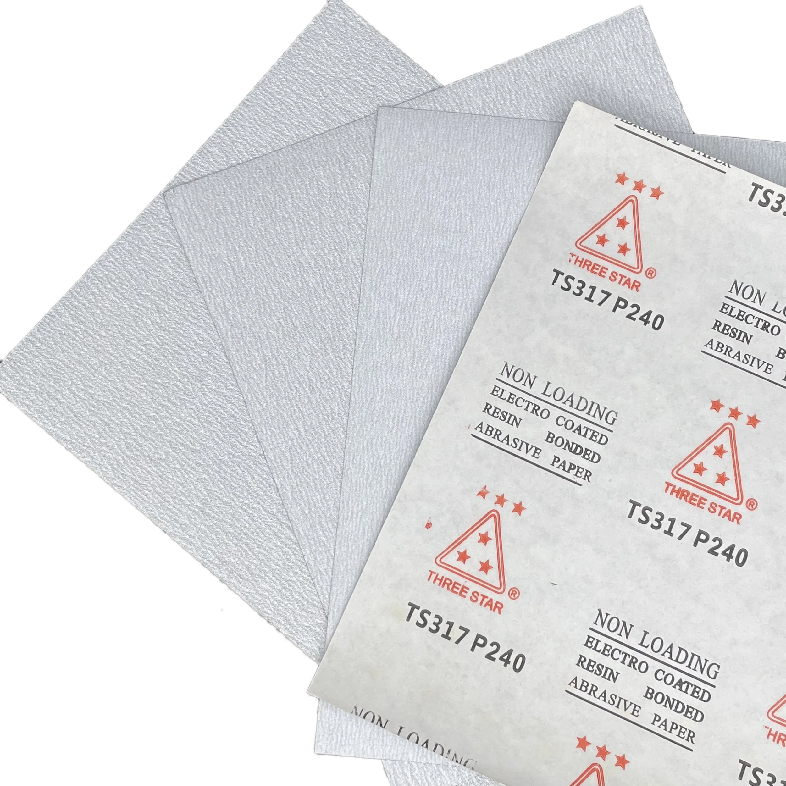 Anti-clog Zinc Stearate coated dry abrasive paper sheet for Hardboard sanding paper