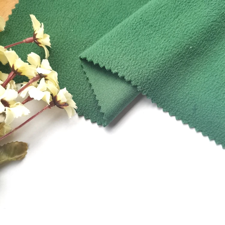 Перерабатываемая, Экологически чистая, односторонняя, твердая, переработанная, полярная флисовая ткань для одежды, 100% полиэстер