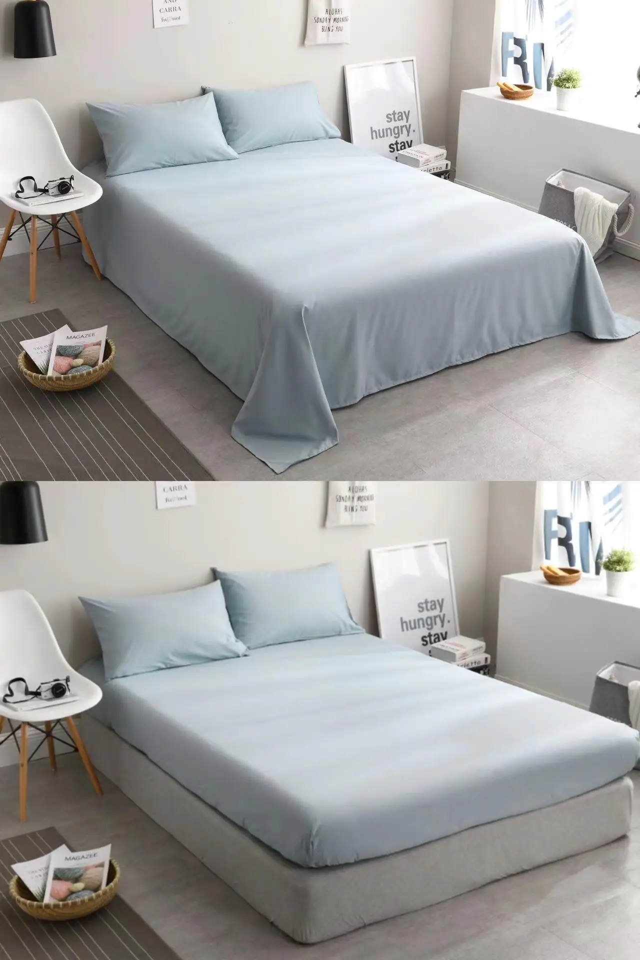 Plush Three Piece Duvet Cover Organic Bamboo Sheets Bedding Set With Fitted Sheet