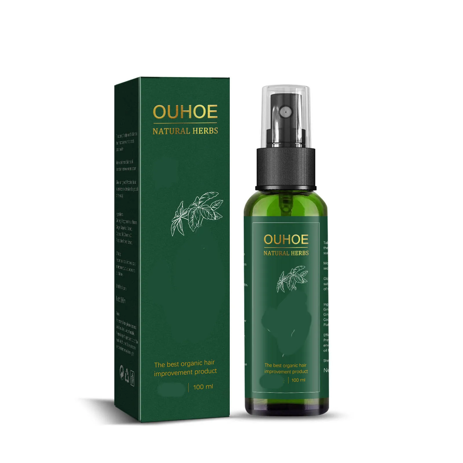 wholesale OUHOE herbs ginseng hair tonic with ginseng hair regrowth tonic 100ml