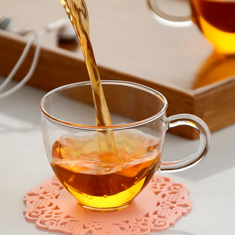 Маленькая прозрачная Турецкая кофейная чайная чашка набор тарелок стеклянная и