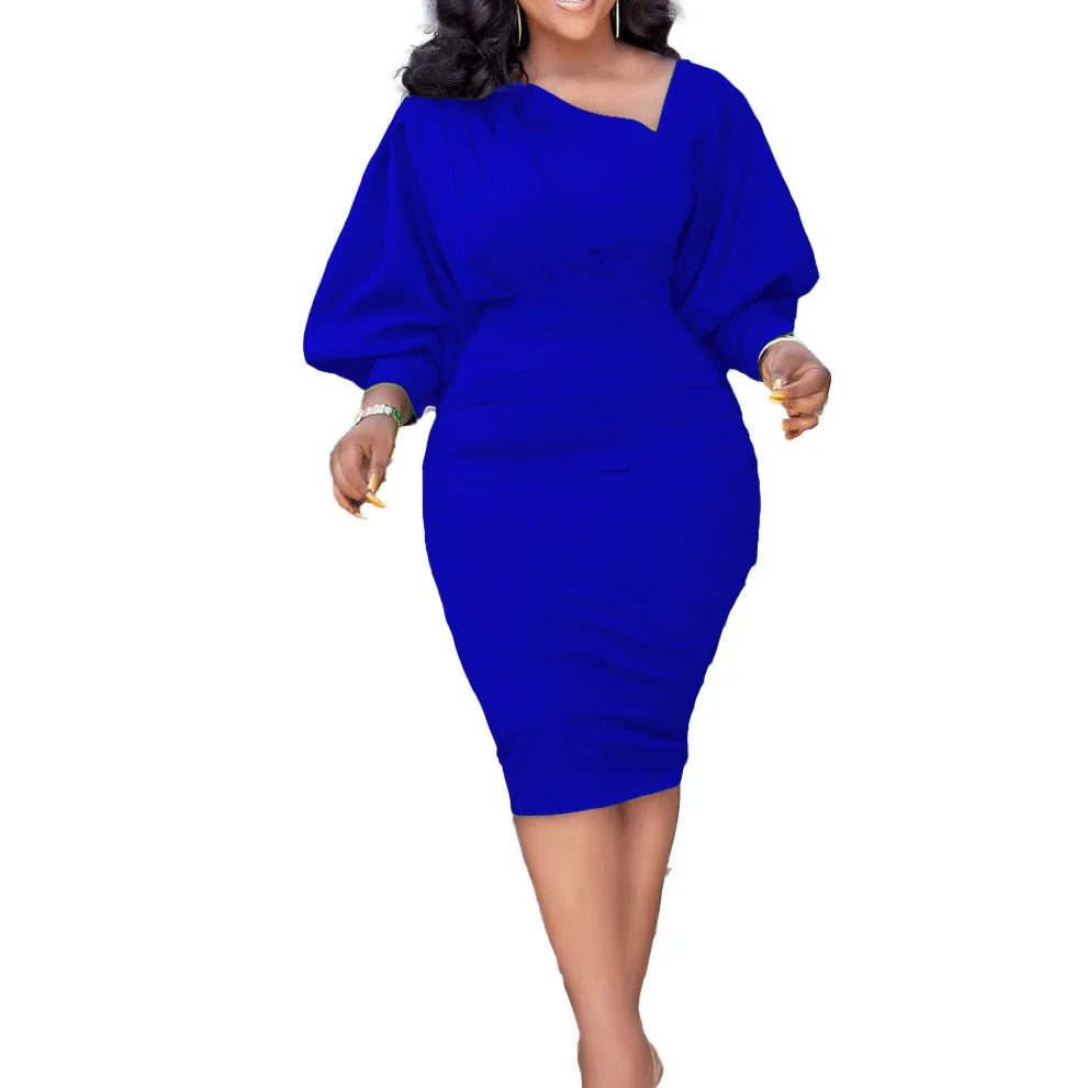 New Arrival Plus Size Women Clothing Long-sleeved temperament commuter slim professional office OL dress